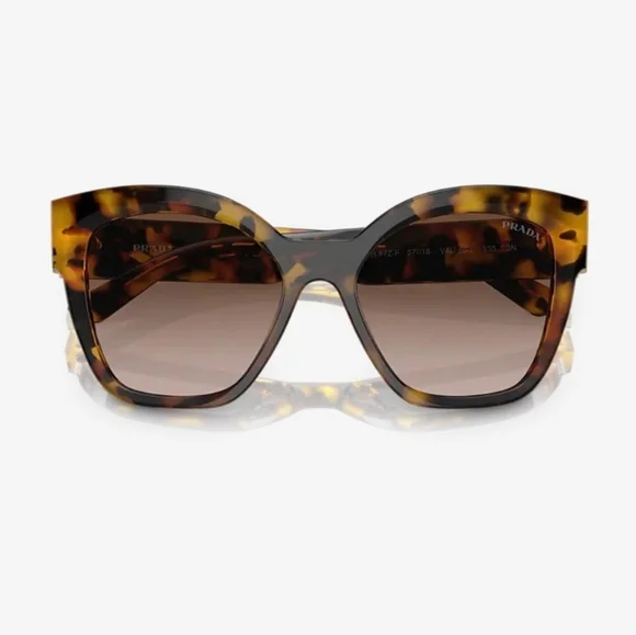 NEW Prada PR 17ZS Sunglasses Honey Tortoise Brown Gradient - Picture 2 of 7
